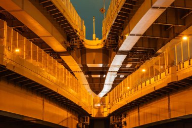 Japonya Tokyo Kavşağı Gece Görünümü