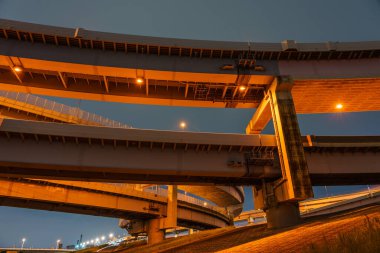 Japonya Tokyo Kavşağı Gece Görünümü