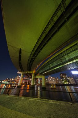 Japonya Tokyo Kavşağı Gece Görünümü