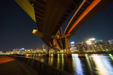 Japonya Tokyo Kavşağı Gece Görünümü
