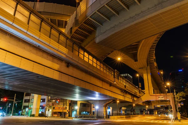 Japonia Tokyo Junction Widok Nocy — Zdjęcie stockowe