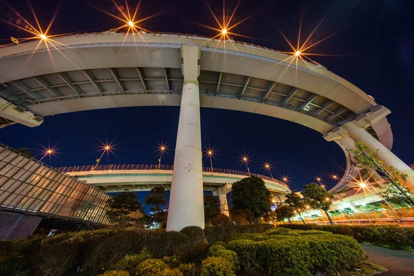 Japão Tokyo Junction Vista Noturna — Fotografia de Stock