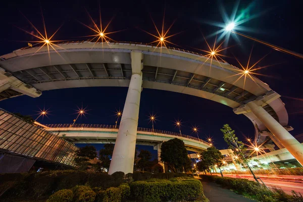 Japon Tokyo Junction Vue Nuit — Photo