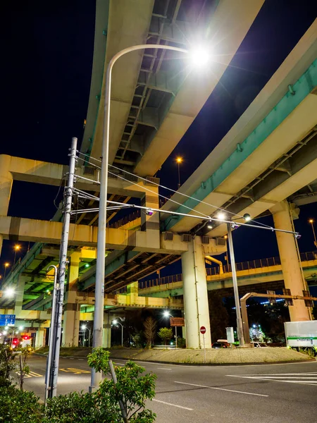 Japón Tokyo Junction Vista Nocturna — Foto de Stock