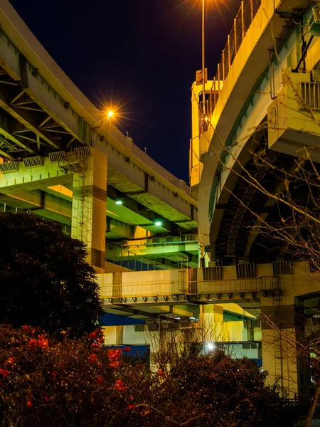 Japon Tokyo Junction Vue Nuit — Photo