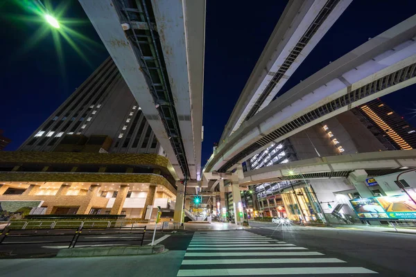 Japan Tokio Junction Avond Uitzicht — Stockfoto