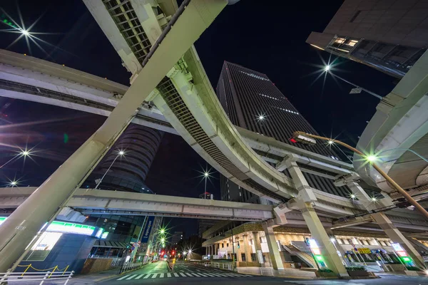 Japon Tokyo Junction Vue Nuit — Photo