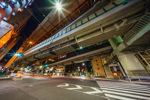 Japon Tokyo Junction Vue Nuit — Photo