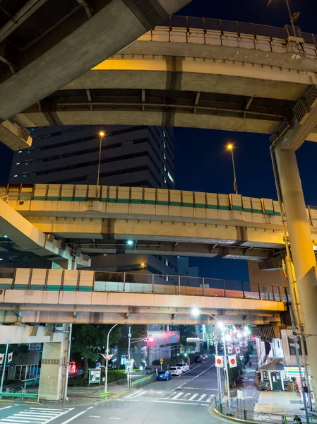 Japon Tokyo Junction Vue Nuit — Photo