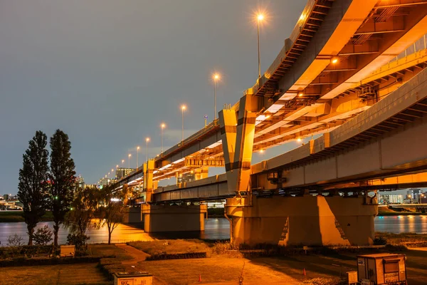 Japan Tokio Junction Avond Uitzicht — Stockfoto