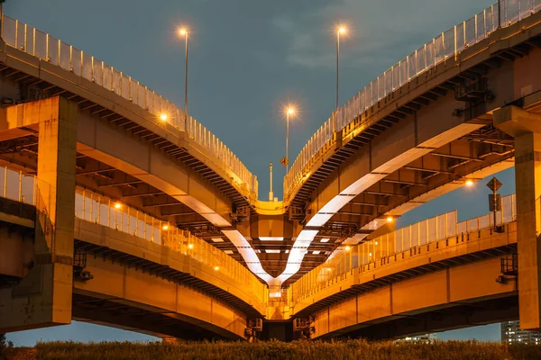 Japon Tokyo Junction Vue Nuit — Photo