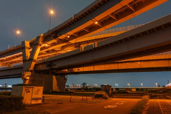 Japan Tokio Junction Avond Uitzicht — Stockfoto