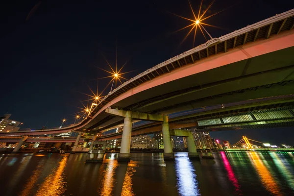 Japonia Tokyo Junction Widok Nocy — Zdjęcie stockowe