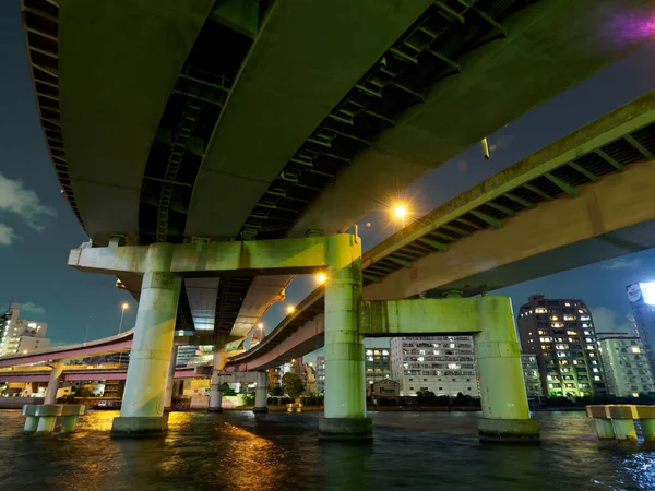 Japón Tokyo Junction Vista Nocturna —  Fotos de Stock