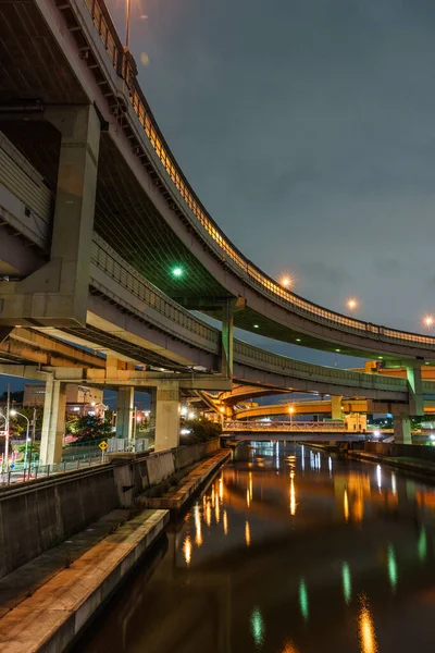 Japão Tokyo Junction Vista Noturna — Fotografia de Stock