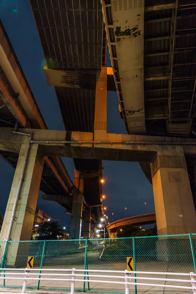 Japonya Tokyo Kavşağı Gece Görünümü — Stok fotoğraf