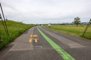 Tokyo Arakawa nehir yatağı manzarası