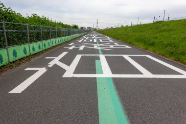 Tokyo Arakawa nehir yatağı manzarası