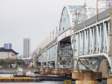 Tokyo Arakawa nehir yatağı manzarası