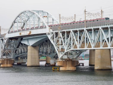 Tokyo Arakawa nehir yatağı manzarası