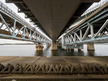 Tokyo Arakawa nehir yatağı manzarası