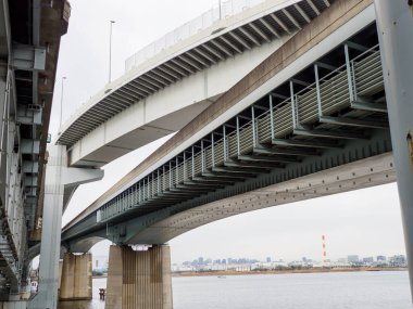 Tokyo Arakawa nehir yatağı manzarası