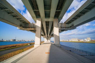 Tokyo Arakawa nehir yatağı manzarası