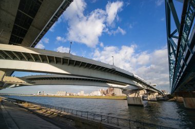 Tokyo Arakawa nehir yatağı manzarası