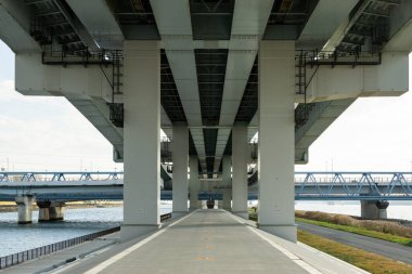 Tokyo Arakawa nehir yatağı manzarası