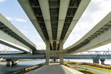 Tokyo Arakawa nehir yatağı manzarası