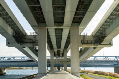 Tokyo Arakawa nehir yatağı manzarası