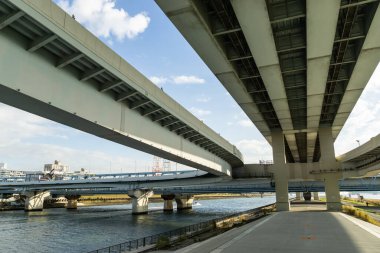 Tokyo Arakawa nehir yatağı manzarası