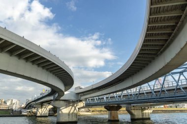 Tokyo Arakawa nehir yatağı manzarası