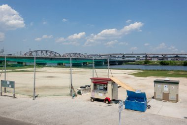 Tokyo Arakawa nehir yatağı manzarası