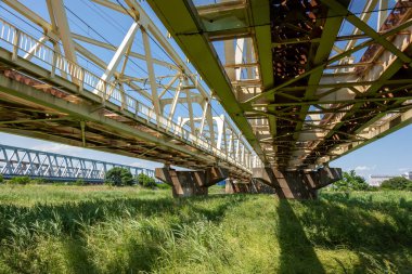 Tokyo Arakawa nehir yatağı manzarası