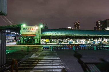 Tokyo Tsukiji Pazar Gecesi Görünümü