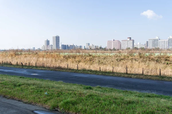 東京荒川河川敷風景 — ストック写真