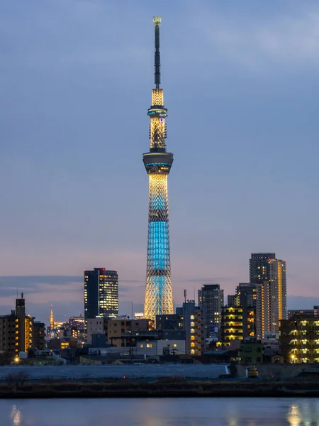 Tóquio Arakawa Leito Rio Paisagem — Fotografia de Stock