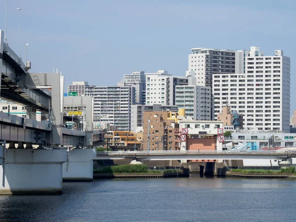 Tokyo Arakawa Říční Dno Krajina — Stock fotografie