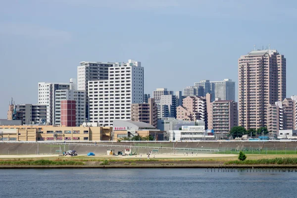 Tokyo Arakawa Flodbädd Landskap — Stockfoto