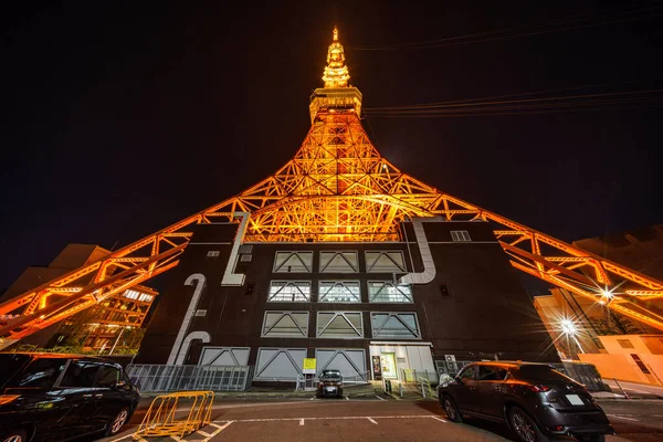 Tokyo Tower Vista Nocturna Japón —  Fotos de Stock