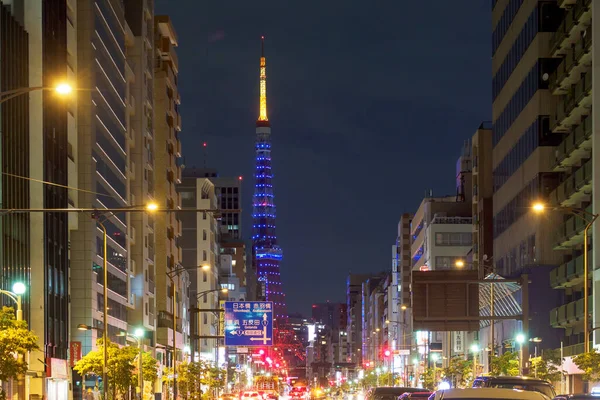 Torre Tóquio Japão Vista Noturna — Fotografia de Stock