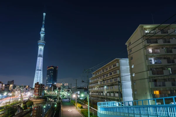 Tokio Sky Tree Night View — Zdjęcie stockowe