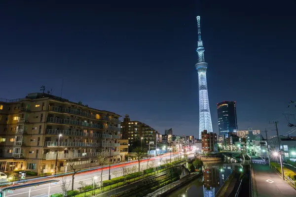 Tokyo Sky Tree Night View — Stockfoto