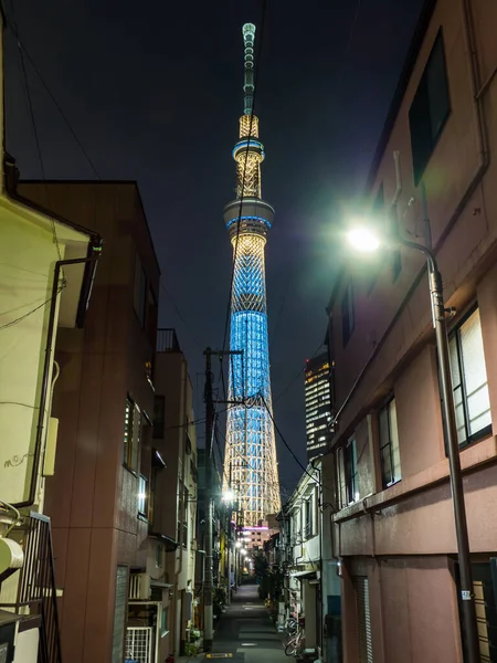 Tokyo Sky Tree Vista Noturna — Fotografia de Stock