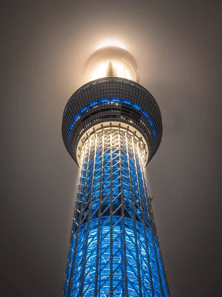 Tokyo Gökyüzü Ağacı Gece Görünümü — Stok fotoğraf