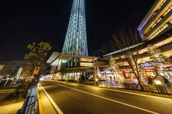 Tokyo Sky Tree Vista Notturna — Foto Stock