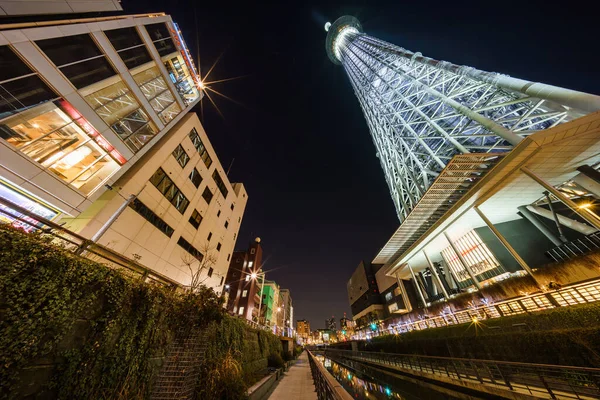 Tokyo Sky Tree Vista Nocturna —  Fotos de Stock