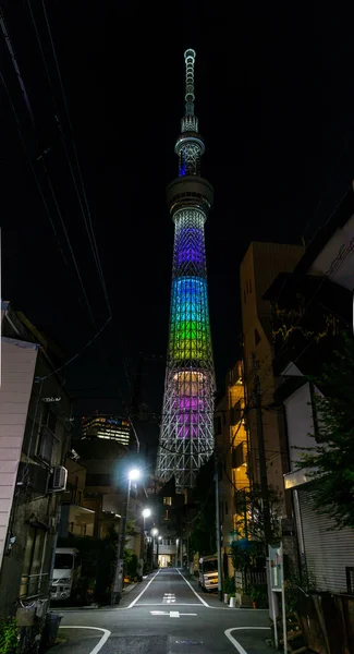 Tokyo Sky Tree Vista Nocturna — Foto de Stock