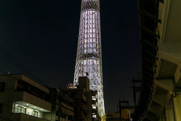 Tokyo Sky Tree Vista Nocturna —  Fotos de Stock